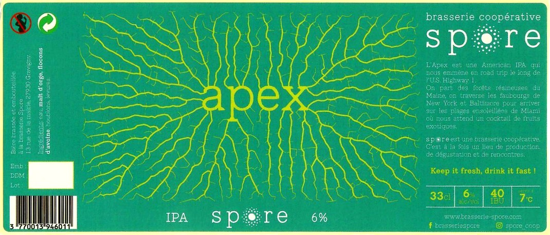 etiquette BRASSERIE SPORE 08