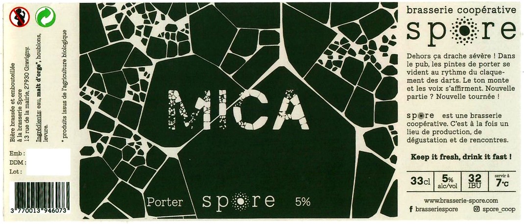 etiquette BRASSERIE SPORE 16
