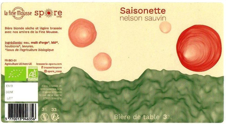 Etiquette BRASSERIE SPORE 29