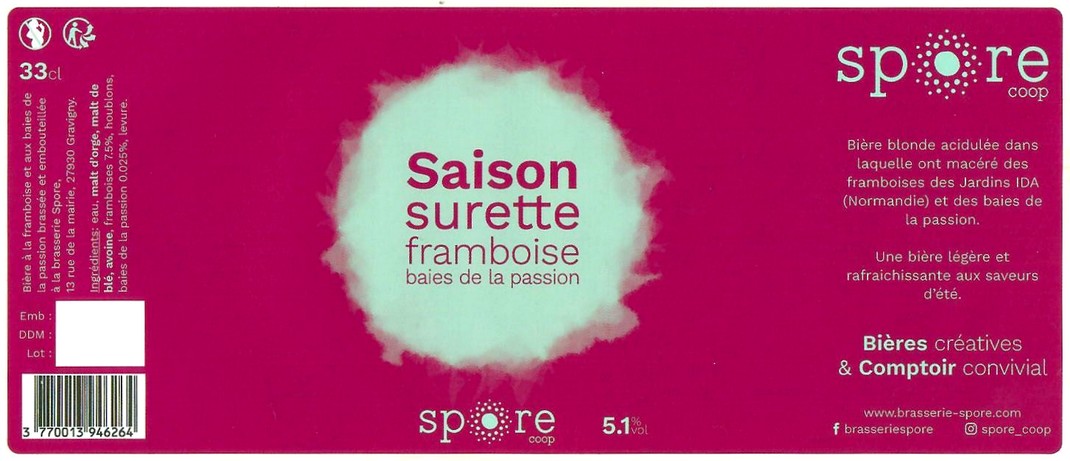 Etiquette BRASSERIE SPORE 31