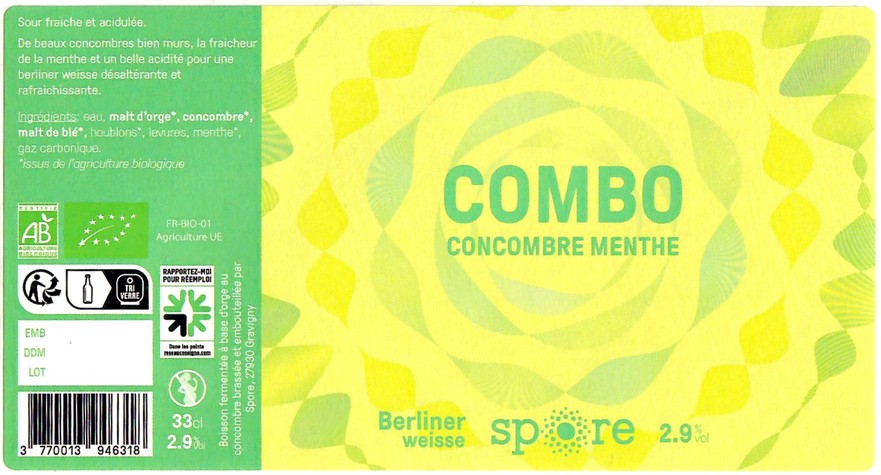 Etiquette BRASSERIE SPORE 38