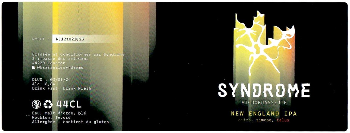 Etiquette BRASSERIE SYNDROME 04