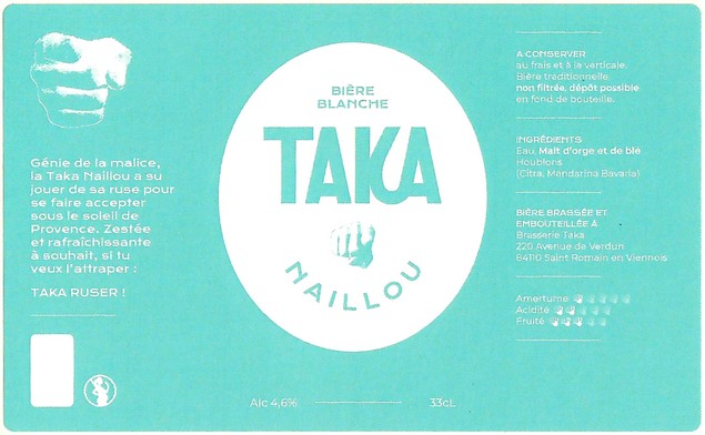 Etiquette BRASSERIE TAKA 01