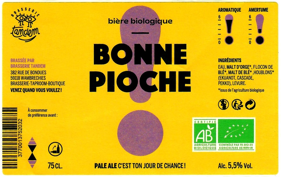 Etiquette BRASSERIE TANDEM 06