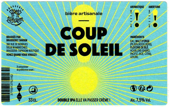 Etiquette BRASSERIE TANDEM 08