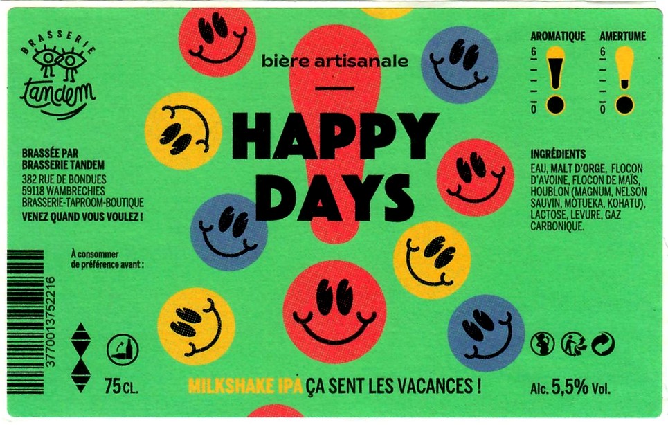 Etiquette BRASSERIE TANDEM 11