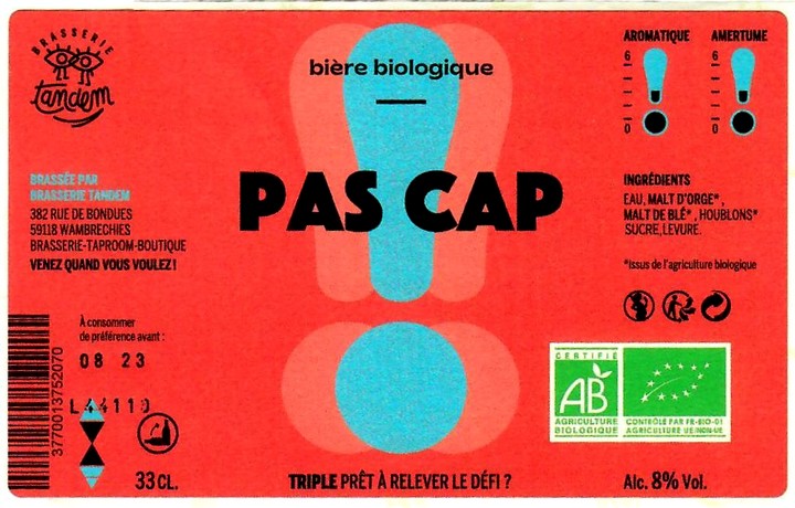 Etiquette BRASSERIE TANDEM 13