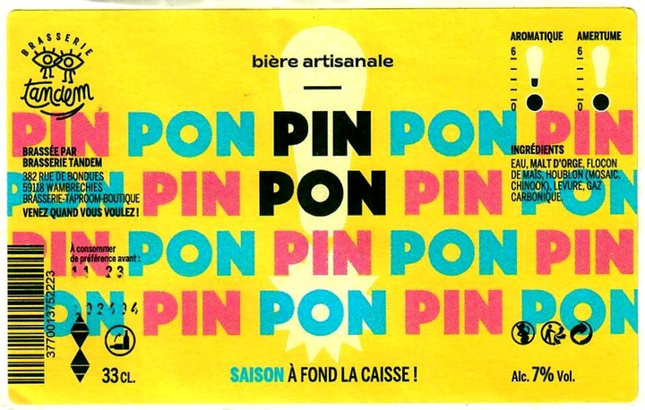 Etiquette BRASSERIE TANDEM 14