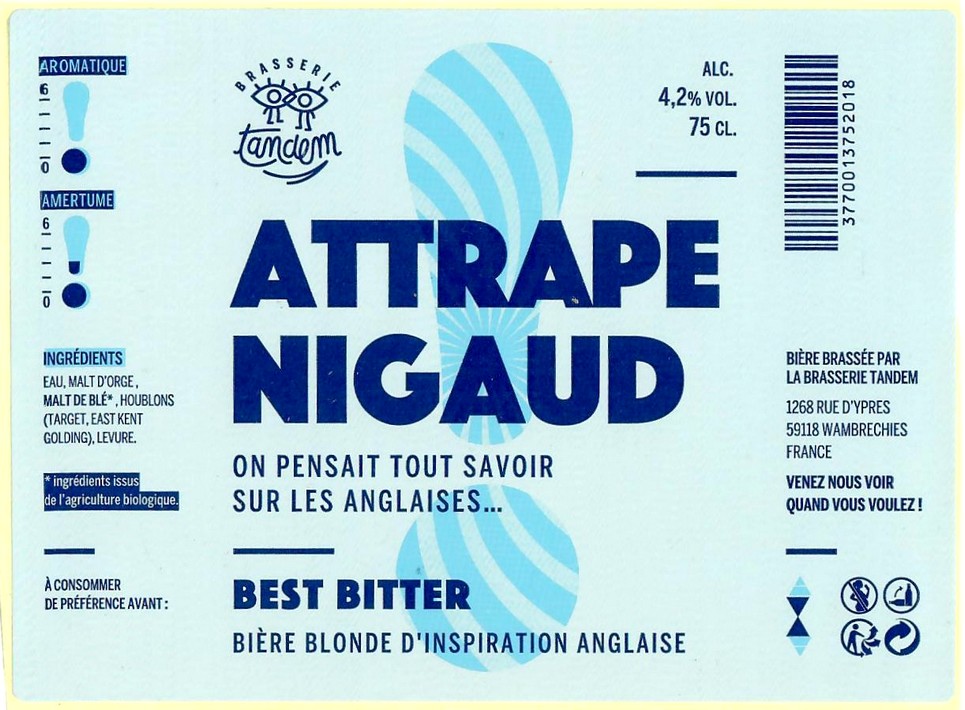 Etiquette BRASSERIE TANDEM 26