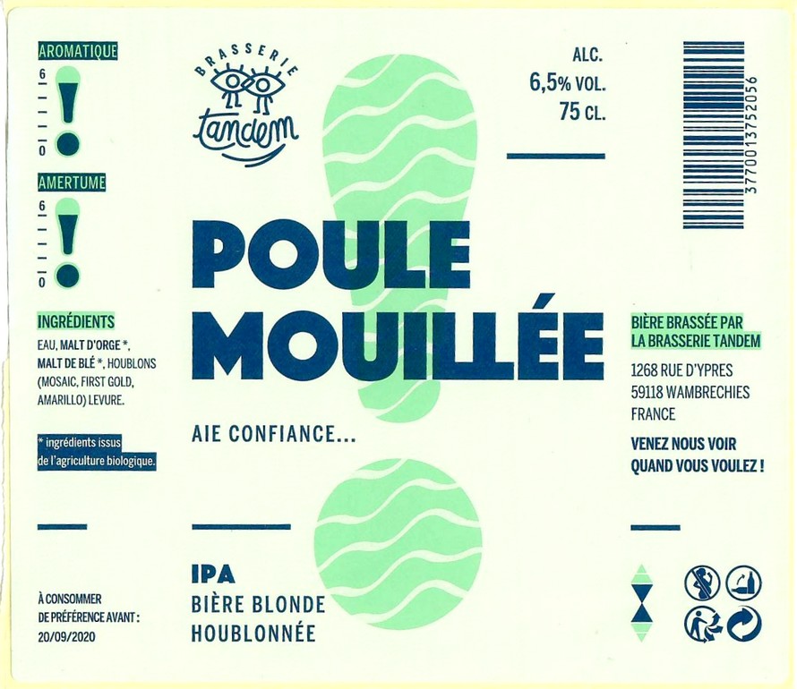 Etiquette BRASSERIE TANDEM 29