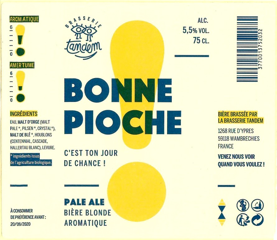 Etiquette BRASSERIE TANDEM 30