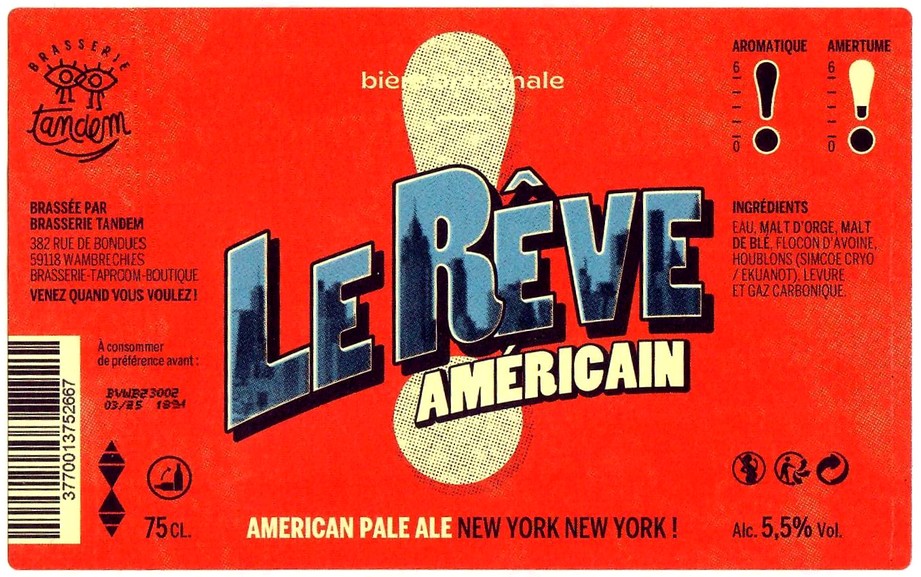 Etiquette BRASSERIE TANDEM 36