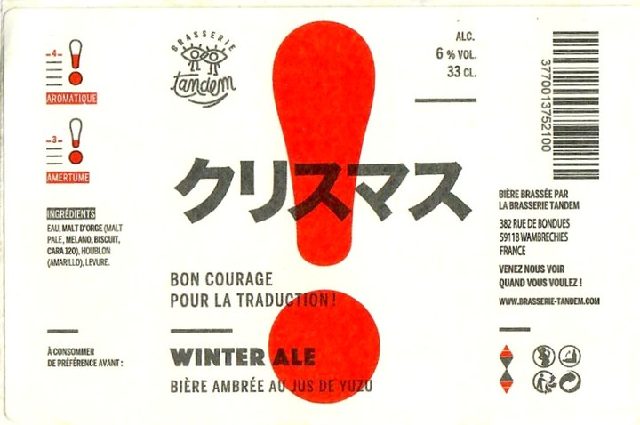 Etiquette BRASSERIE TANDEM 42