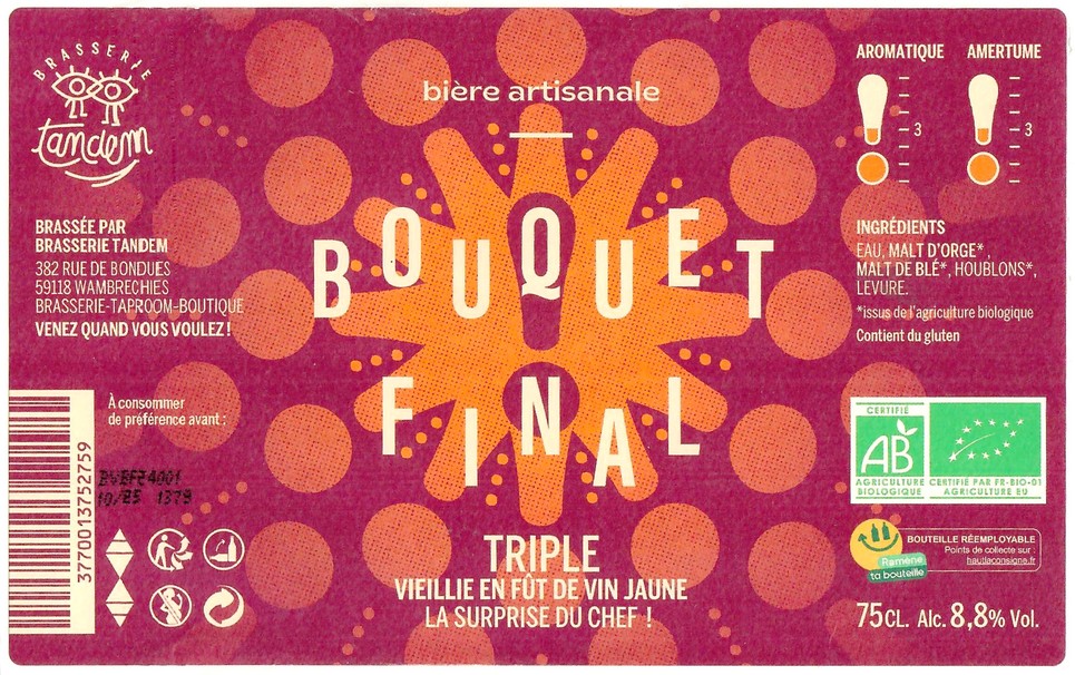Etiquette BRASSERIE TANDEM 57