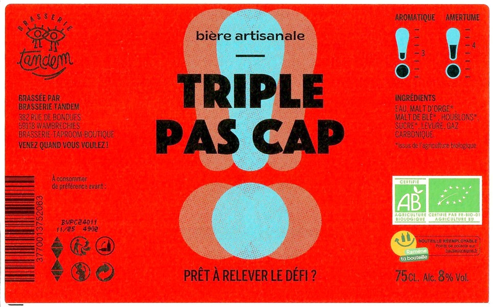 Etiquette BRASSERIE TANDEM 60