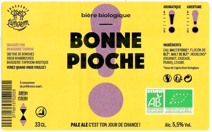 Etiquette BRASSERIE TANDEM 63