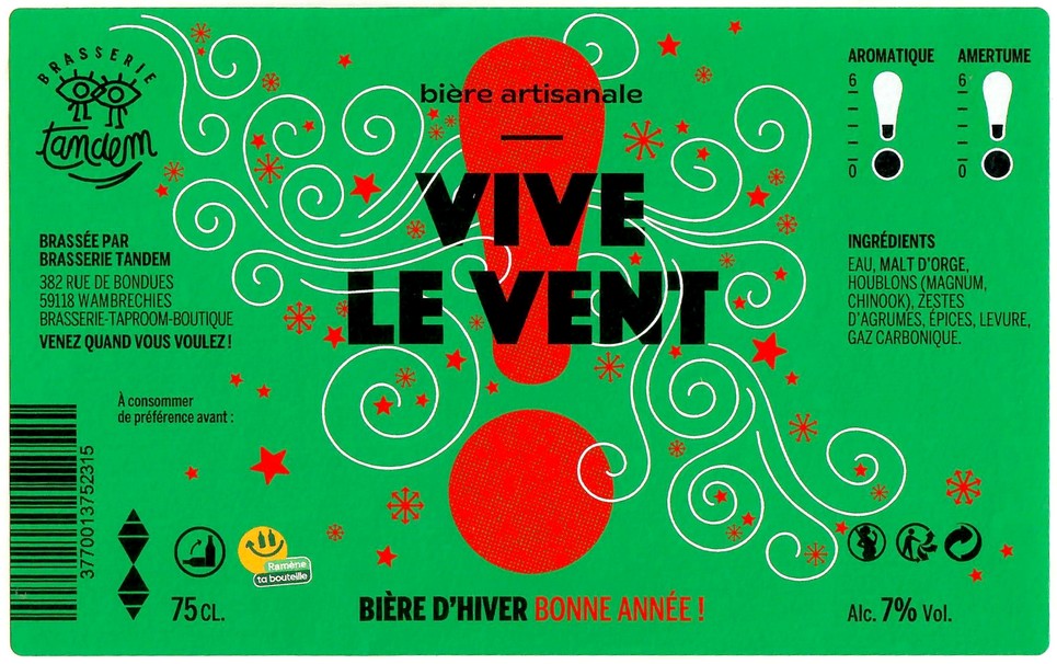 Etiquette BRASSERIE TANDEM 67