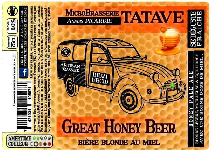 Etiquette BRASSERIE TATAVE 16