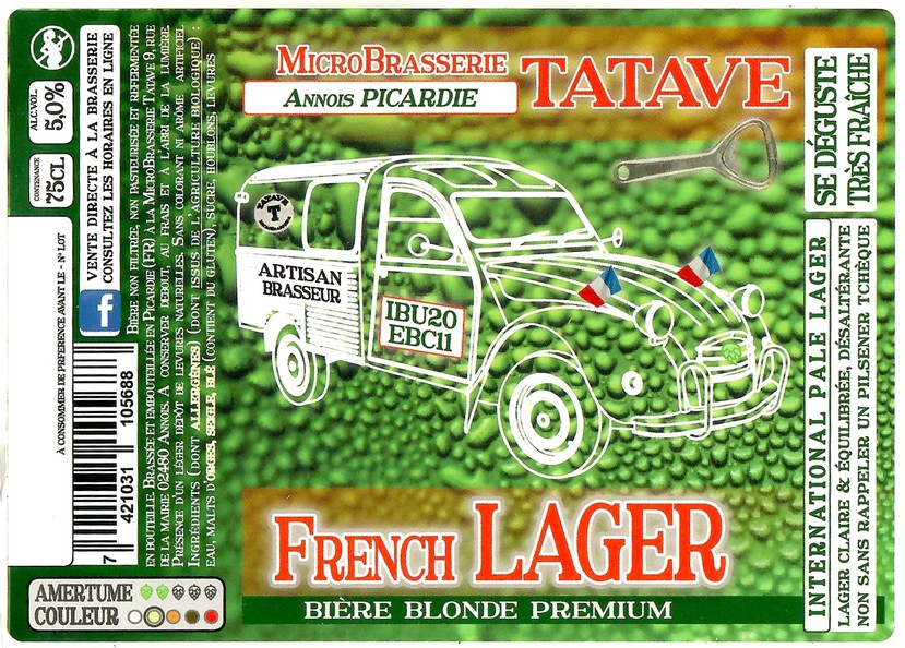 Etiquette BRASSERIE TATAVE 37