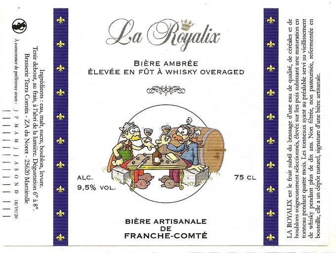 etiquette BRASSERIE TERRA COMTIX 35