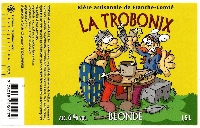 etiquette BRASSERIE TERRA COMTIX 39