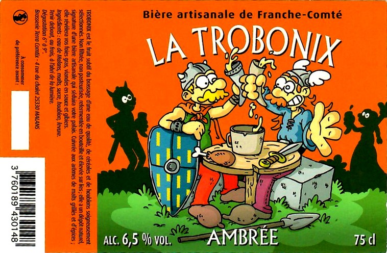 etiquette BRASSERIE TERRA COMTIX 42