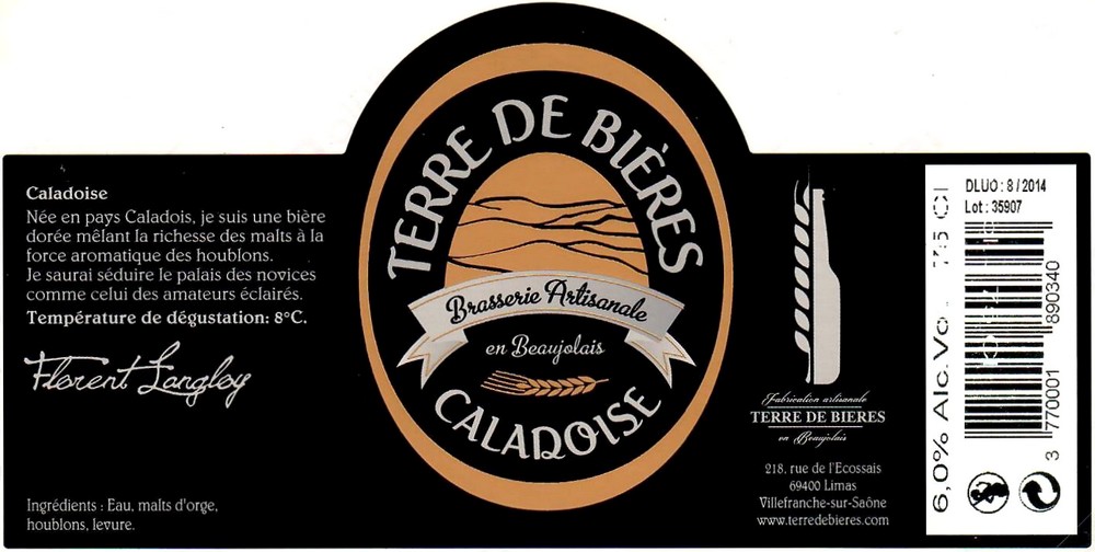 Etiquette BRASSERIE TERRE DE BI�RES 06