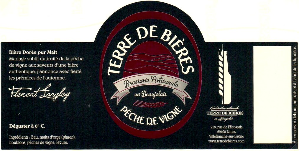 Etiquette BRASSERIE TERRE DE BI�RES 16