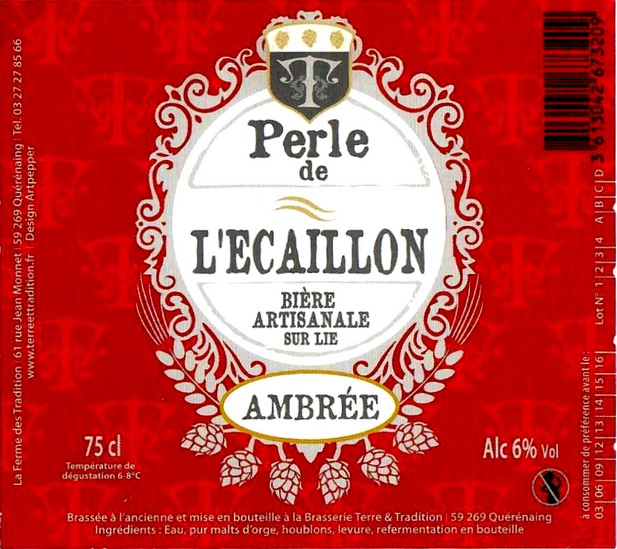 etiquette BRASSERIE TERRE ET TRADITION 10