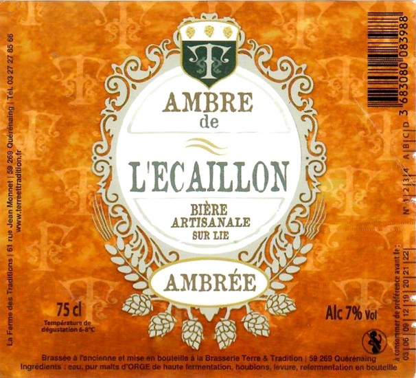 Etiquette BRASSERIE TERRE ET TRADITION 54