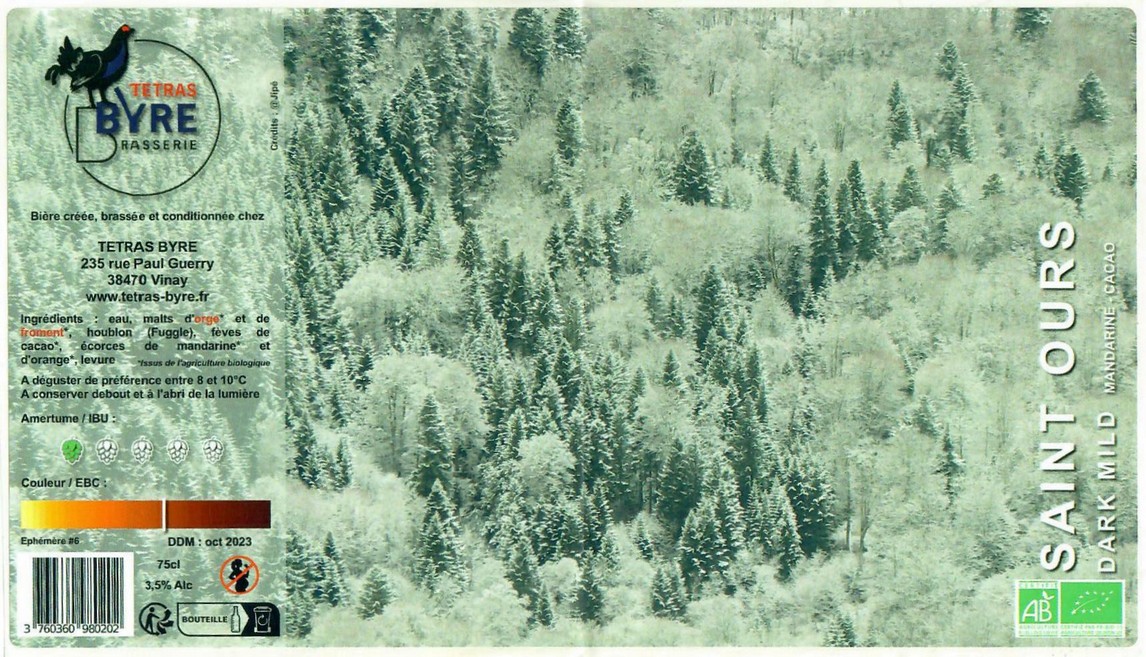 Etiquette BRASSERIE TETRAS BYRE 11