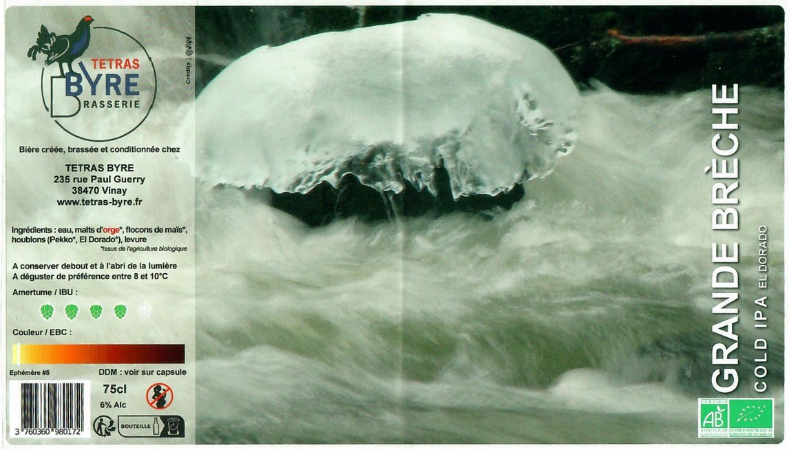 Etiquette BRASSERIE TETRAS BYRE 12