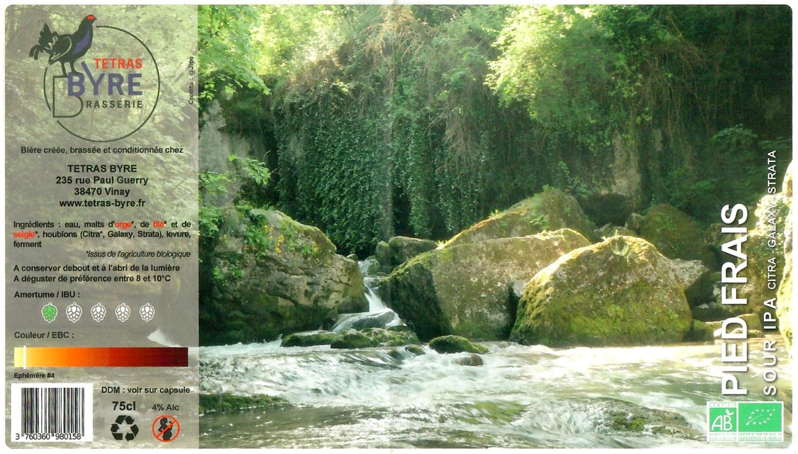 Etiquette BRASSERIE TETRAS BYRE 15