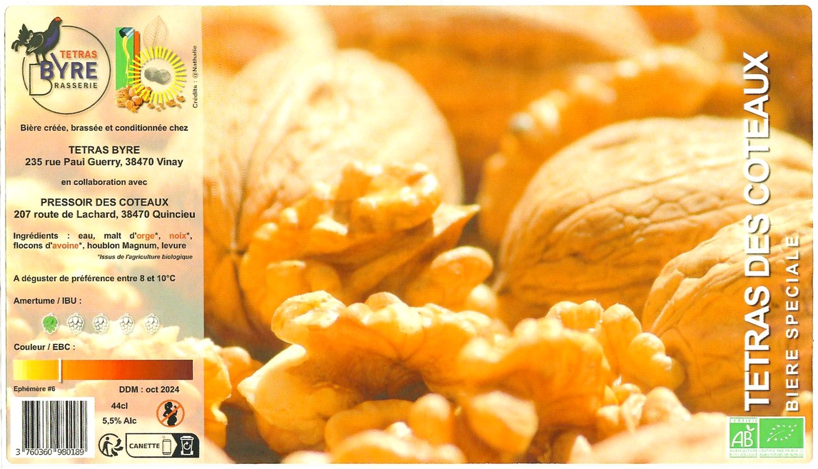 Etiquette BRASSERIE TETRAS BYRE 20