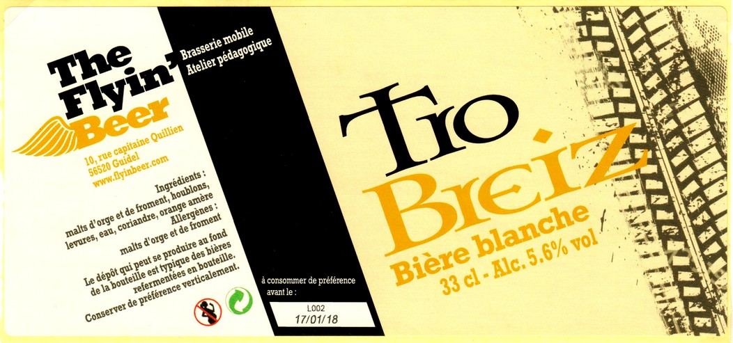etiquette BRASSERIE THE FLYIN BEER 01