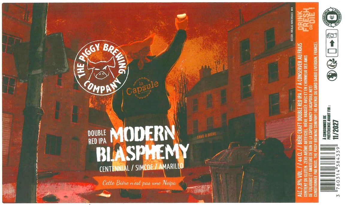 Etiquette BRASSERIE THE PIGGY BREWING COMPANY 231