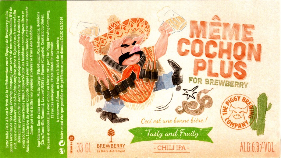 etiquette BRASSERIE THE PIGGY BREWING COMPANY CHATEL 01