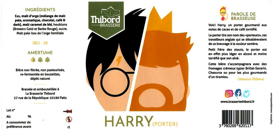 etiquette BRASSERIE THIBORD 13