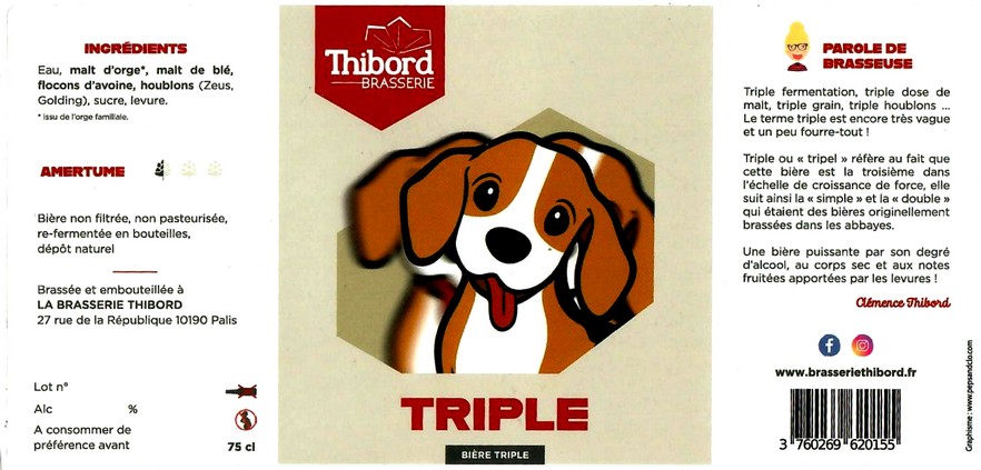 Etiquette BRASSERIE THIBORD 15