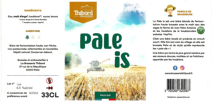 Etiquette BRASSERIE THIBORD 18