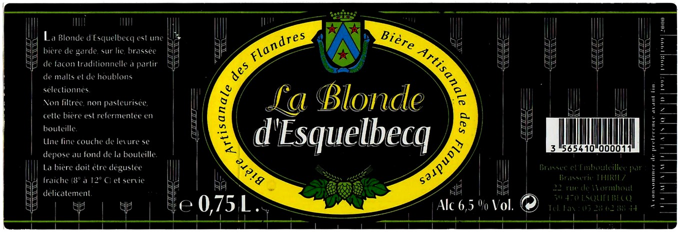 etiquette BRASSERIE THIRIEZ 08