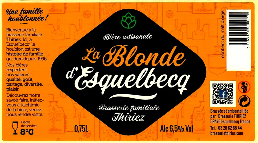 etiquette BRASSERIE THIRIEZ 136