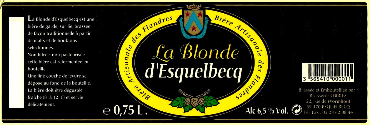 etiquette BRASSERIE THIRIEZ 146