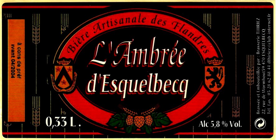 etiquette BRASSERIE THIRIEZ 153