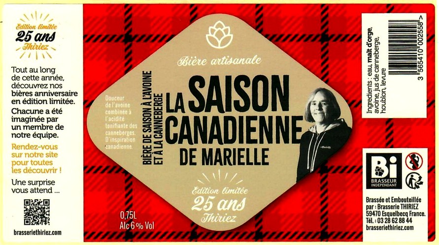 etiquette BRASSERIE THIRIEZ 189