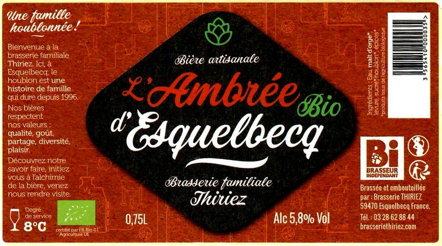 etiquette BRASSERIE THIRIEZ 208
