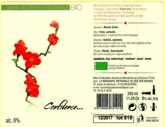 Etiquette BRASSERIE THIRIEZ 224