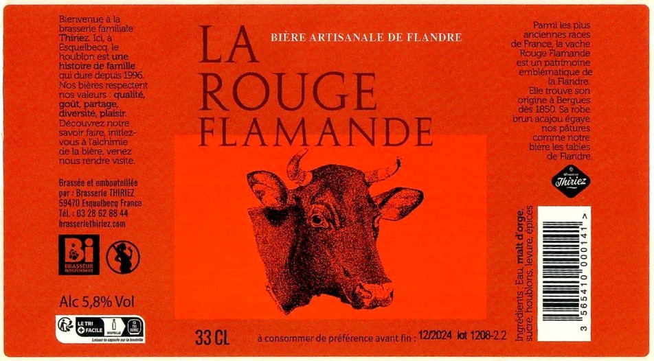 Etiquette BRASSERIE THIRIEZ 229