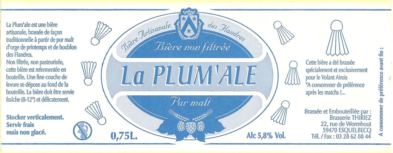 Etiquette BRASSERIE THIRIEZ 235