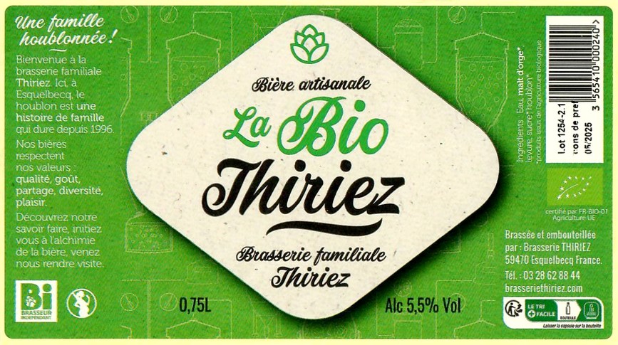 Etiquette BRASSERIE THIRIEZ 250